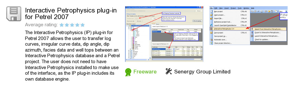 Interactive Petrophysics plug-in for Petrel 2007