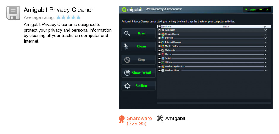Amigabit Privacy Cleaner