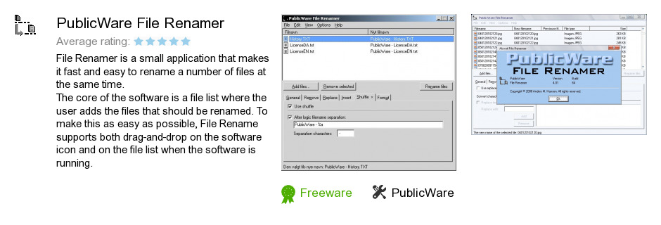 PublicWare File Renamer