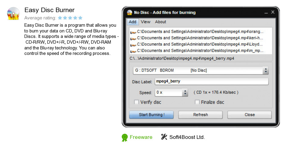 Easy Disc Burner