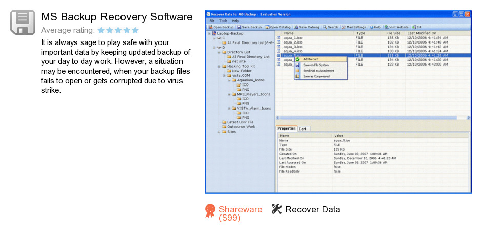 MS Backup Recovery Software