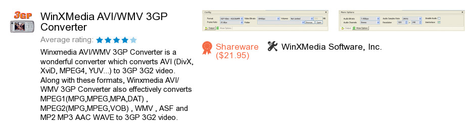 WinXMedia AVI/WMV 3GP Converter
