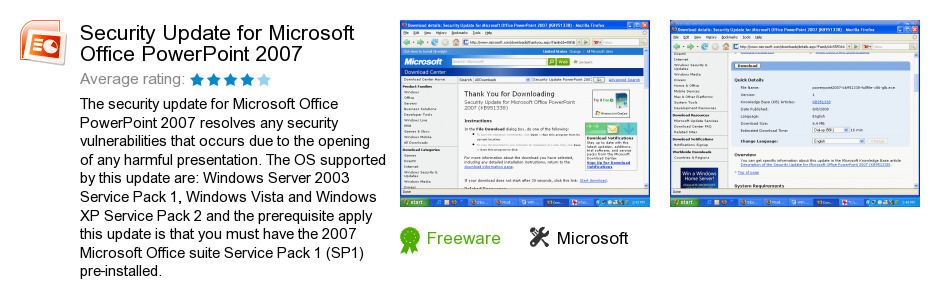 Security Update for Microsoft Office PowerPoint 2007