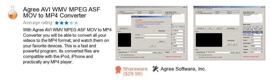 Agree AVI WMV MPEG ASF MOV to MP4 Converter