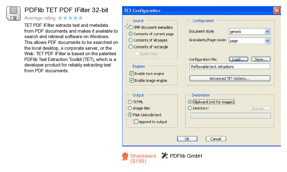 Free PDFlib TET PDF IFilter 32-bit Download: 8,091,954 bytes