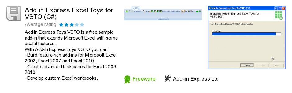 Add-in Express Excel Toys for VSTO (C#)