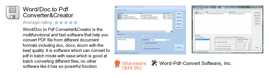 Word/Doc to Pdf Converter&Creator