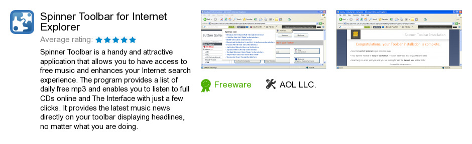 Spinner Toolbar for Internet Explorer