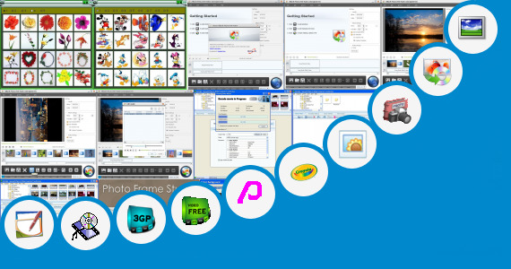 Software collection for Digital Photo Mixing Background
