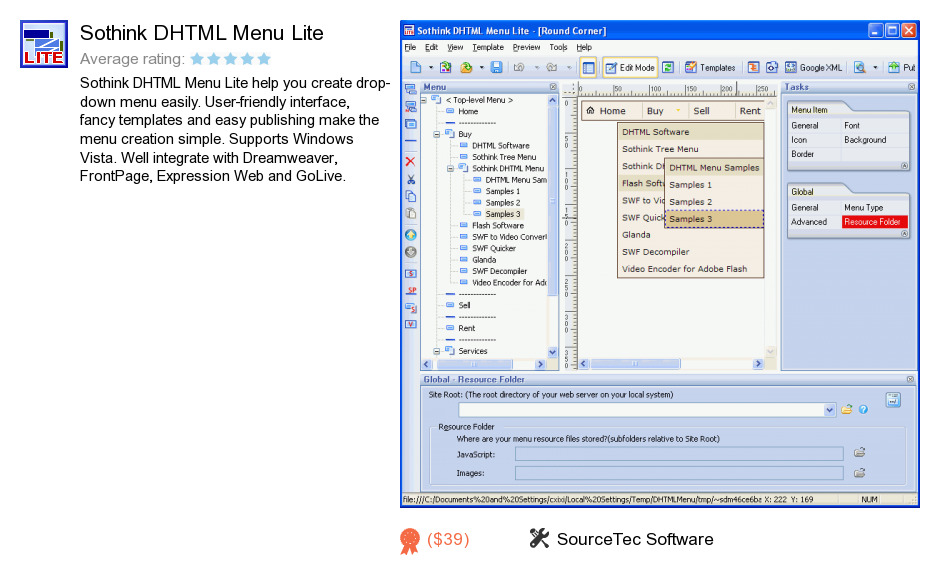 Sothink DHTML Menu Lite