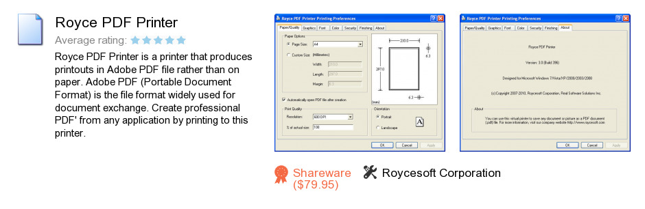 Royce PDF Printer