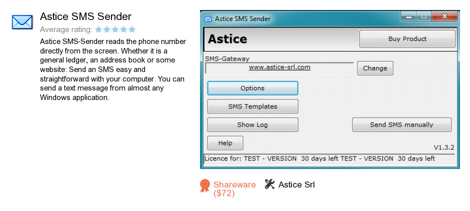 Astice SMS Sender