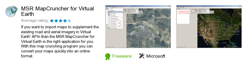 MSR MapCruncher for Virtual Earth