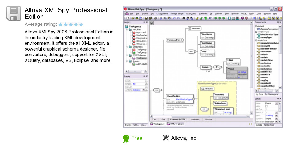 Altova XMLSpy Professional Edition