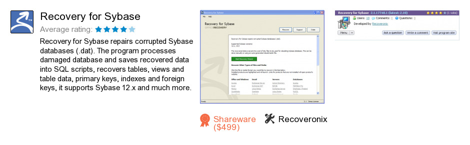 Recovery for Sybase