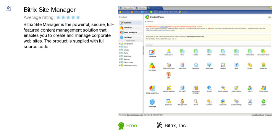 Bitrix Site Manager