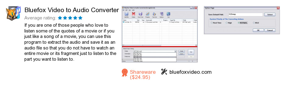 Bluefox Video to Audio Converter
