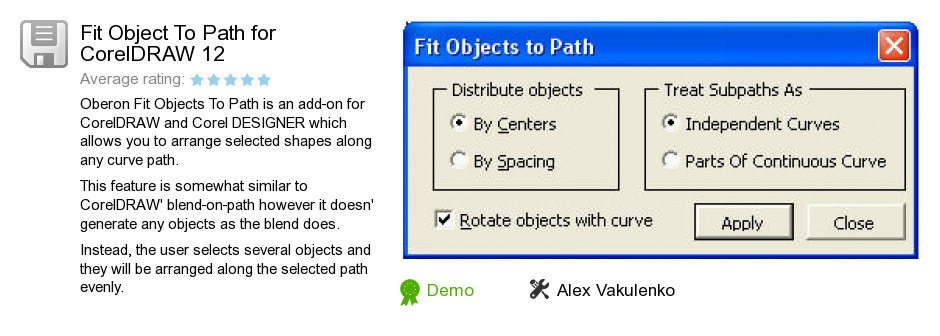 Fit Object To Path for CorelDRAW 12