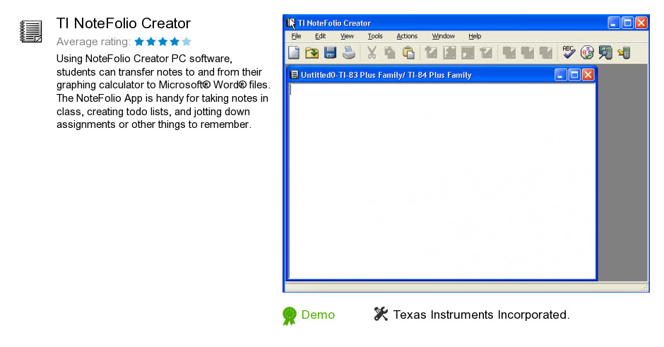 TI NoteFolio Creator