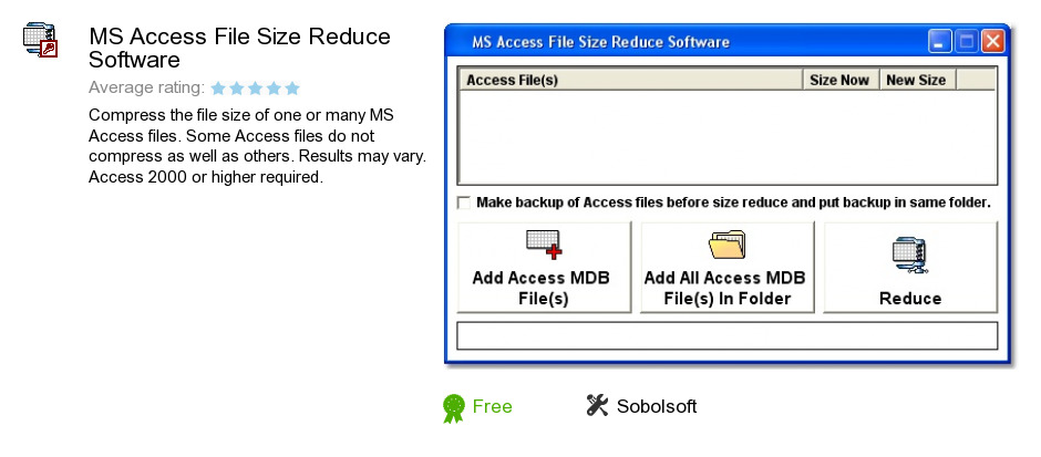 MS Access File Size Reduce Software