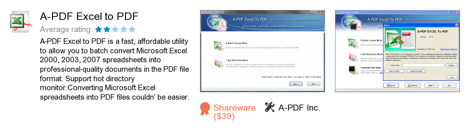 A-PDF Excel to PDF