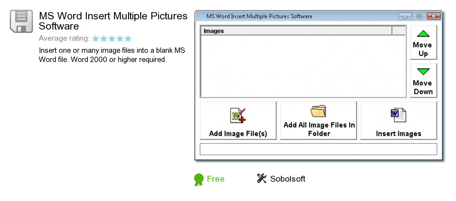 MS Word Insert Multiple Pictures Software