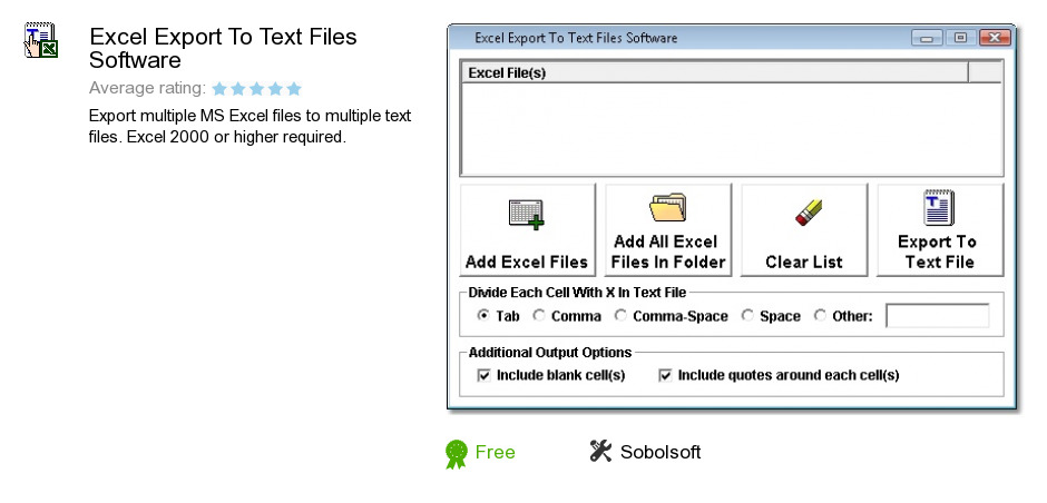 Excel Export To Text Files Software