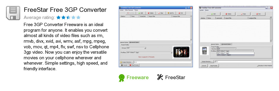 FreeStar Free 3GP Converter