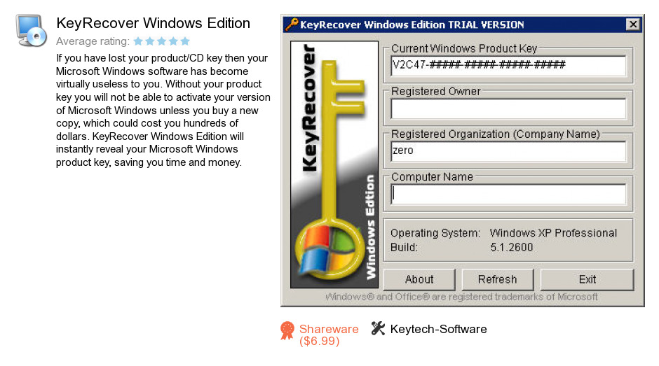 KeyRecover Windows Edition