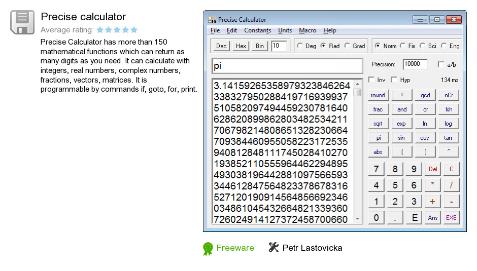 Precise calculator