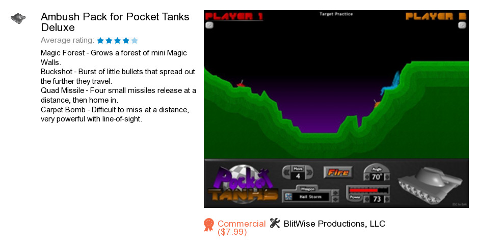 Pocket Tanks Deluxe Apk 320 Weapons Free Download For Android