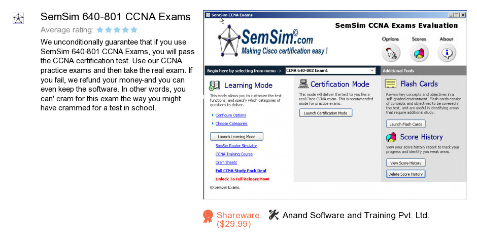 SemSim 640-801 CCNA Exams