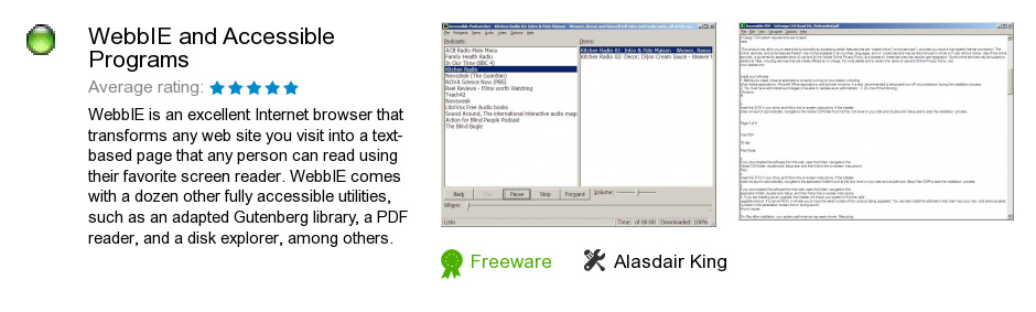 WebbIE and Accessible Programs