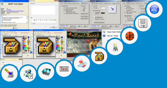 Software collection for Basketball Text Icon