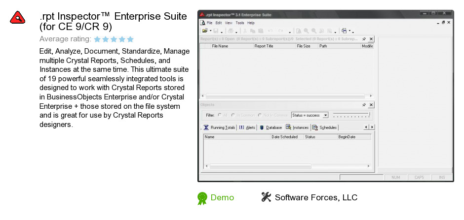 .rpt Inspector™ Enterprise Suite (for CE 9/CR 9)