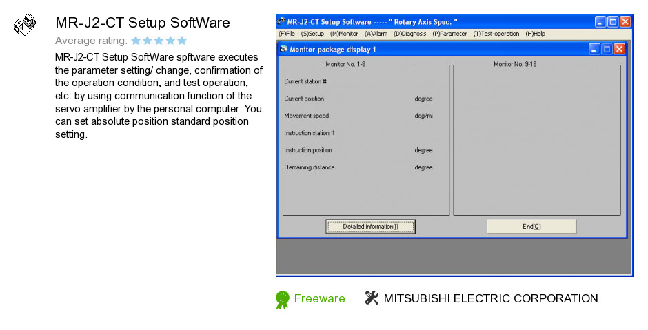 MR-J2-CT Setup SoftWare