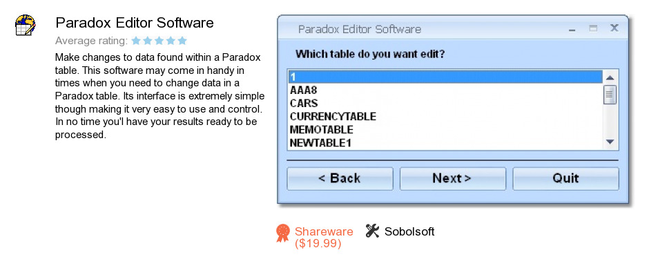 Paradox Editor Software