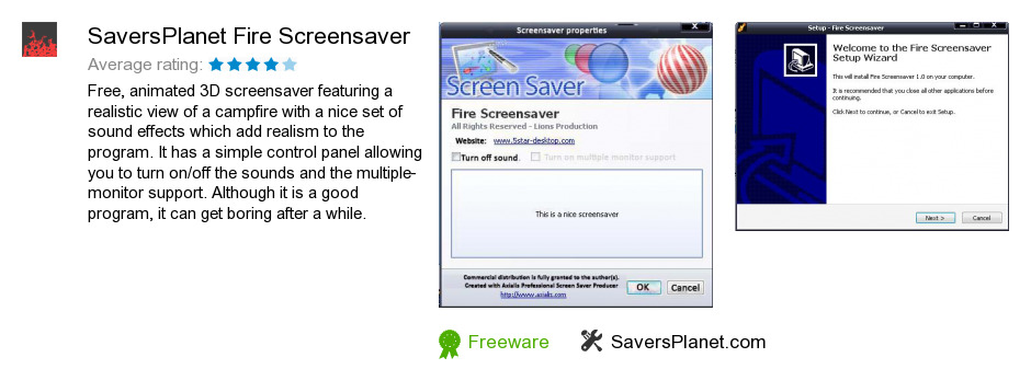 SaversPlanet Fire Screensaver