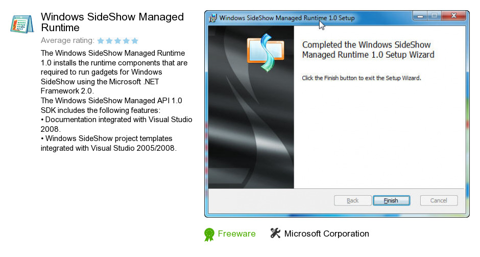 Windows SideShow Managed Runtime