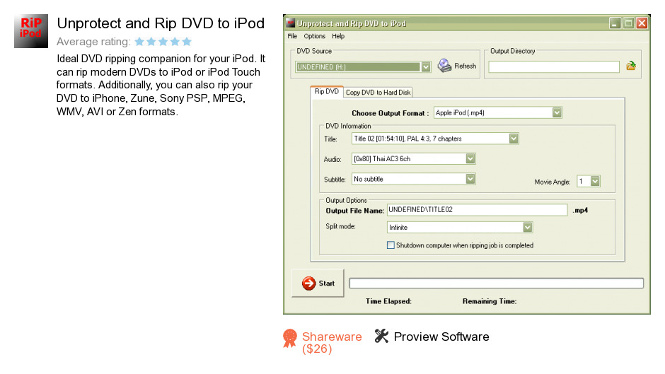Unprotect and Rip DVD to iPod