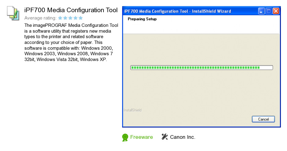 IPF700 Media Configuration Tool