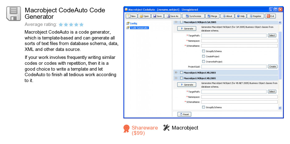 Macrobject CodeAuto Code Generator