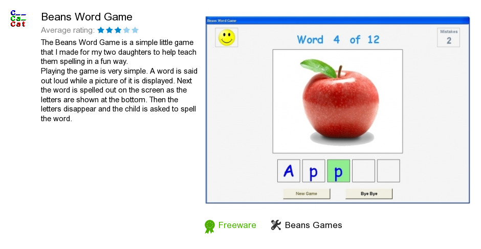 Beans Word Game