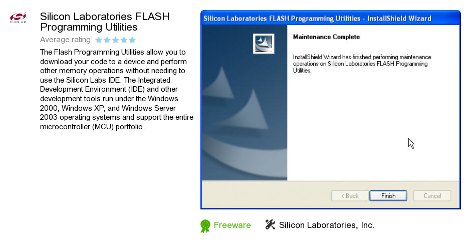 Silicon Laboratories FLASH Programming Utilities