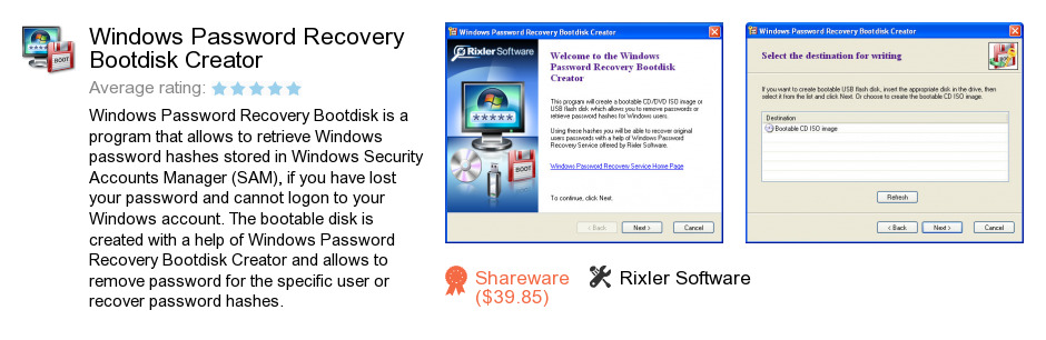 Windows Password Recovery Bootdisk Creator