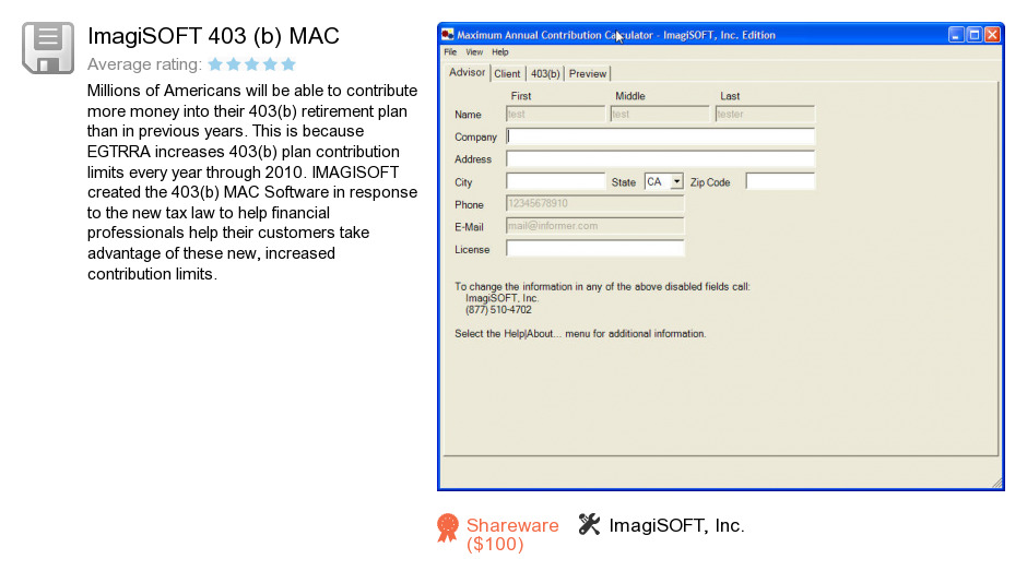 ImagiSOFT 403 (b) MAC