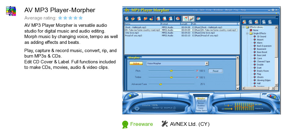 AV MP3 Player-Morpher