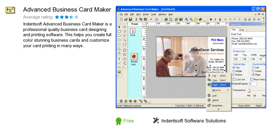Advanced Business Card Maker