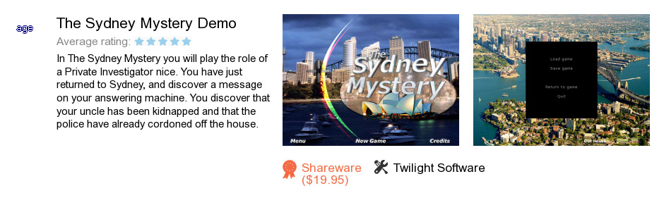 The Sydney Mystery Demo