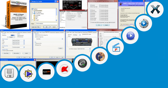 Software collection for Green Alienware Media Player Skin